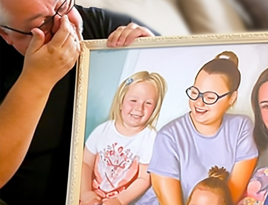 Overrask din familie med et speciallavet maleri